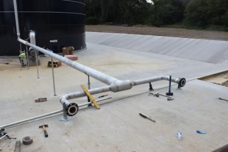 Custom piping job done in Ohio at a landfill.