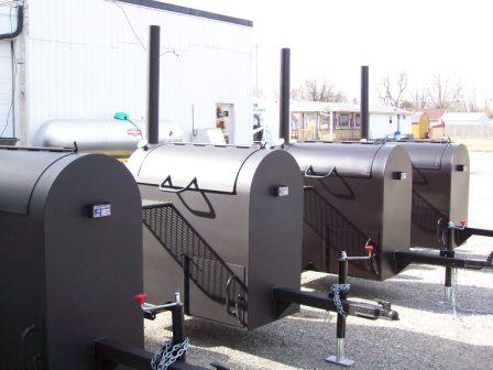 Four smokers made for a customer.